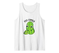 Poo-Cumber Juego de Palabras Divertido de Pepino Camiseta sin Mangas