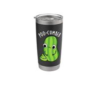 Poo-cumber Juego de palabras divertido de pepino Vaso térmico de acero inoxidable de doble pared