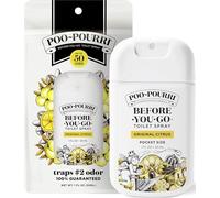 Poo-Pourri Before-You-Go Toilet Spray original cítricos 1 fl Oz Pocket Travel Size - Limón, Bergamota y Hierba de Limón