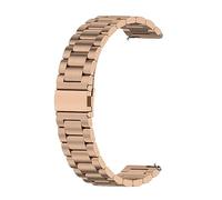 Poo4kark Correa Compatible con Nerunsa P66 Banda, 22mm Pulsera de Metal de Acero Inoxidable para Nerunsa P66 Reloj Inteligente Hombre Mujer 1.85" Smartwatch, Oro rosa