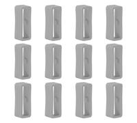 Poo4kark para LG G Watch W100 / R W100 Retenedor de correa para reloj 22mm Reloj de Silicona Correa Retenedor Lazo 12 Unidades Hebilla de Caucho de anillo para LG G Watch W100 / R W100, Gris