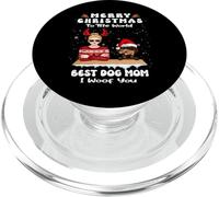 Poodle Christmas To The World Best Dog Mom Funny Xmas PopSockets PopGrip para MagSafe