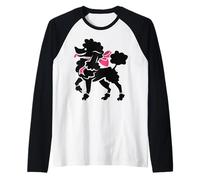 Poodle Dog 50s Sock Hop Rockabilly 1950s Dance Party Doo Wop Camiseta Manga Raglan