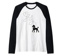 Poodle Dog Lover 50s Sock Hop Rockabilly 1950s Dance Doo Wop Camiseta Manga Raglan