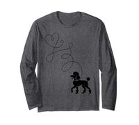 Poodle Dog Lover 50s Sock Hop Rockabilly 1950s Dance Doo Wop Manga Larga