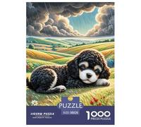 Poodle en Miniatura Puzzle 1000 Piezas Rompecabezas DIY Mascotas Lindas Juego Familiar Regalo Juegos De Rompecabezas para Toda La Familia Regalos para Mujeres, Regalos para Hombres38x26cm/1000pcs