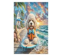 Poodle en Miniatura Puzzles 1000 Piezas Impossible 3D Ultra Difícil Animales de compañía Lindos Rompecabezas para Adultos Desafío Intelectual Estera Portátil DIY Moderno Creativo 1000 PCS