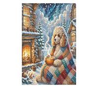 Poodle en Miniatura Puzzles 1000 Piezas Impossible Desafío Animales de compañía Lindos Rompecabezas para Adultos Aliviar Estrés Decoración Hogar DIY Moderno Portátil 1000 PCS