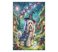 Poodle en Miniatura Puzzles 1000 Piezas Obra De Arte 3D Familiar Premium Animales de compañía Lindos Rompecabezas para Adultos Aliviar Estrés Decoración Hogar Moderno DIY 1000 PCS