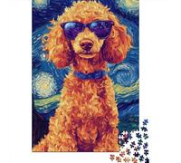 Poodle Jigsaw Puzzles Puzzle for Adults Kids. 1000 Piece Great Gifts Challenge Toy Educational Games Home Decoration for Adults& Kids Age 14 Years Up 1000pcs (75x50cm)