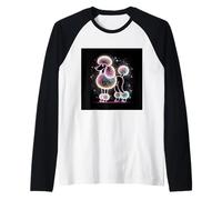 Poodle mágico con brillo Camiseta Manga Raglan