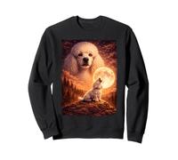 Poodle místico Vintage Howling to The Moon Sudadera