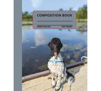Poodle on the Dock Composition Notebook: Handsome poodle on the dock composition book, 7.5x9.25, 150 wide-ruled pages