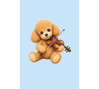 Poodle Playing Violin Blue Journal Notebook: 120 Pages, Lined, 6x9, For a Violinist or Violin Lover