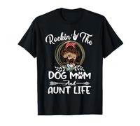 Poodle Rocking The Dog Mom and Aunt Life Mothers Day Camiseta