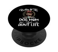 Poodle Rocking The Dog Mom and Aunt Life Mothers Day PopSockets PopGrip Adhesivo