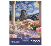 Poodle Taza de té Puzzle Imposible,desafío para Adultos Juego Educativo 1000 Piezas Obra De Arte De Juego De para Adultos Y Niños A Partir De 12 Años 70x50cm/1000pcs
