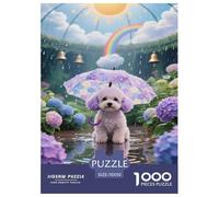 Poodle Taza de té Puzzles Imposible,desafío para Adultos Entretenimiento Creativo 1000 Piezas Obra De Arte De Juego De para Adultos Y Niños A Partir De 12 Años 70x50cm/1000pcs