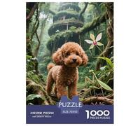 Poodle Taza de té Puzzles Imposible,desafío para Adultos Entretenimiento Creativo 1000 Piezas Obra De Arte De Juego De para Adultos, Regalos A Partir De 14 Años 70x50cm/1000pcs