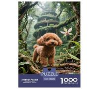 Poodle Taza de té Rompecabezas Imposible,desafío for Adults Juego Educativo 1000 Piezas Obra De Arte De Juego De para Adultos Y Niños A Partir De 12 Años 38x26cm/1000pcs