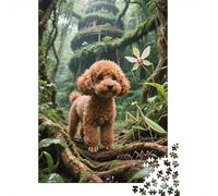 Poodle Teacup Puzzle 1000 Piezas De Madera | Desafío Creativo para Adultos Y Adolescentes | Aprende Jugando con Rompecabezas De Desafiando
