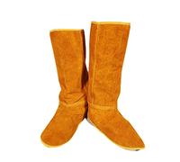 POOIQX Flame calor abrasión resistente al pie de la llama cuero soldadura retardantes protección contra seguridad del trabajo bota,Retardante de llama