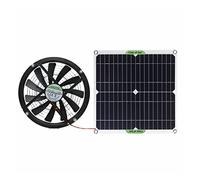 POOIQX Mini Ventilador De Escape Solar 12V Y 10 Pulgadas, Alimentado Por Panel 100W For Perro, Casa Pollo, Invernadero, Cargador Coche RV,Fácil mantenimiento