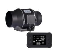 POOIQX Ventilador De Ventilación Conducto En Línea Con Aplicación Intelinte, Controlador Programable 4 Pulgadas, 215 CFM, Aire Escape Motor EC Silencioso, Maestro de flujo(8 Inch 180w)