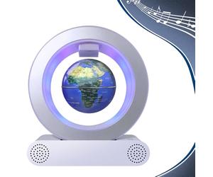 Poojaed Globo de levitación magnética con altavoz Bluetooth， Gadget en Forma de C para Decoración de Escritorio, Regalo Impresionante para Hombres, Mujeres, Padres, Maridos (10cm)