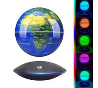 Poojaed Globo levitante magnético con luz led, 360 giratorio globo flotante mapa del mundo para la pantalla de la oficina en casa, regalo de tecnología fresca para hombres padre y niñas
