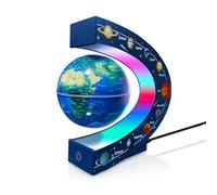 Poojaed Lámpara de globo flotante magnética con luces LED, globo terráqueo genial para oficina, casa, estantería, escritorio, decoración, regalo genial para hombres, mujeres, padres, maridos