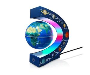 Poojaed Lámpara de globo flotante magnética con luces LED, globo terráqueo genial para oficina, casa, estantería, escritorio, decoración, regalo genial para hombres, mujeres, padres, maridos