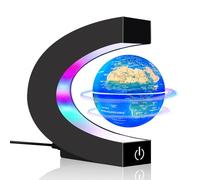 Poojaed Lámpara magnética flotante con luces LED, gadget C Frame Globe para oficina, hogar, biblioteca, oficina, bonito regalo para hombres, mujeres, papá, maridos (azul)