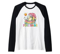 Pool Babe Lindo Rana Seta Retro Verano Vibes Camiseta Manga Raglan