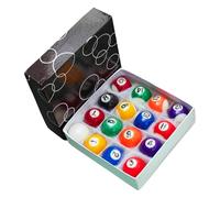 Pool Balls, 16-Piece Billiards Balls Set, Interactive Small Ball Games, Tabletop Educational Game Toys for Indoor Play, Child Development, and Sports Fun, 32x38 mm, Black