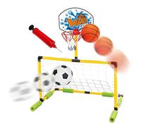 Pool Basketball Hoop Floating,Basketball Hoop Pool - with Pump and Football Waterproof Portable Door Frame for Lake Beach Gym Backyard Kids Adults School
