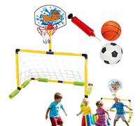 Pool Basketball Hoop, Floating Poolside, 30.71x22.05x18.9 Inches Hoop Set Inflatable & Frame with Pump Football Included, Water Game for Lake Beach Backyard Gym Kids Adults School