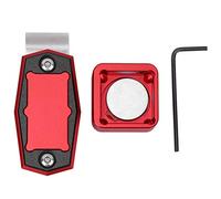 Pool Chalk Holder, Mini Portable Magnetic Billiard Chalk Case Box with Fixed Clip Pool Snooker Sports Accessories, Magnetic Billiard Chalk Case (Rojo)