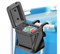 Pool Cooler, Portable Ground Pool Ice Chest, Large Capacity Chill Box, Swimming Spa Beverage Holder, Party, Camping, Travel, Picnic, Outdoor, Backyard, Water Activity Accessory, 29.5x29x20cm