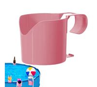 Pool Cup Holder, Poolside Storage Basket Organizer, Portable Summer Beverage and Towel Holder for Swimming Use, Holds Drinks, Phones, Sunglasses, Toys Outdoor Parties, Backyard Relaxation, Pink