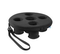 Pool Drink Holder Floats, Floating Tray with 5 Holes, 15.35 X 15.35 X 5.31inch Drinking Holder for Pool Parties, Beach, SPA, and Hot Tub, Summer Accessories, Foam+Cloth