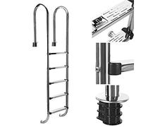 Pool Escalera 5stufig Acero Inoxidable Piscina Escaleras hochbecken Escalera empotrable Escalera