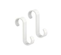 POOL FELLOWS Ganchos en S para colgar, gancho resistente en forma de S, colgador grueso para plantas, bolsos, ropa, al aire libre, jardín, piscina (blanco, 3.3 pulgadas, 2 unidades)