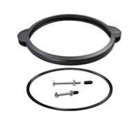Pool Filter Clamp, Leakproof Valve Clamp Assembly, Outdoor Filtration System Part, Corrosions Resistant Construction, Easy Install Fastener for Pool, Garden, Lawn, Backyard, Black