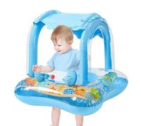 Pool Float For - PVC 60x60x48cm | Inflatable Swim Float Kids Water Floats with Canopy Portable Babŷ Swimming Ring Shade Shelter | For Swimming Pool Beach Lake Vacation Use