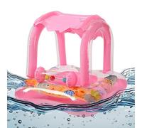 Pool Float For - PVC 60x60x48cm | Inflatable Swim Float Kids Water Floats with Canopy Portable Babŷ Swimming Ring Shade Shelter | For Swimming Pool Beach Lake Vacation Use