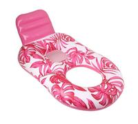Pool Float Lounger, Inflatable Raft, Adult Pool Float, Maple Leaf Design, Built-in Cup Holder, Sturdy Material, Quick Inflate, Comfortable Support, Perfect for Beach, Vacations, 160 x 120 x 70 cm