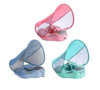 Pool Float - Non Inflatable Swim Seat, Canopy Sun Coverage, Secure Water Training Lounger, PortableFloating Activity Ring Designed For Beach Lake Bathtub Vacation Travel 3-24 Months