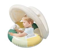 Pool Float | Swimming Float Inflatable with Sun Canopy | Foldable Sunshade Toys Inflatable Safety Seat Sun Protection Swim Ring for Spring Beach