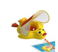 Pool Float with Removable Canopy - PVC M Or L Size 12-36 Months 2-6 Years - Yellow Duck Sun Shade Non Anti Slip Crotch Design - Infant